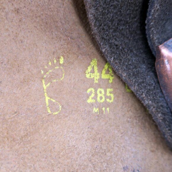 Birkenstock Arizona Mocha Brown Suede Leather Sandals Double Strap Mens 44 US 11 - Picture 2 of 5